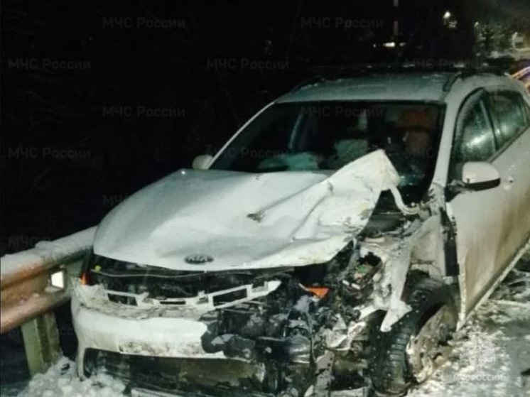 Kia и грузовой Mercedes «помяли» друг друга под Жуковом