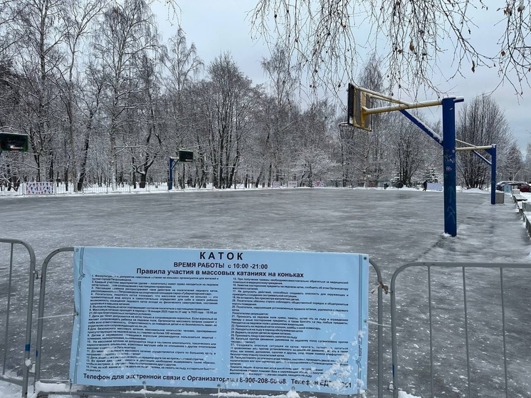 В Губернаторском саду в Петрозаводске открыт новый каток