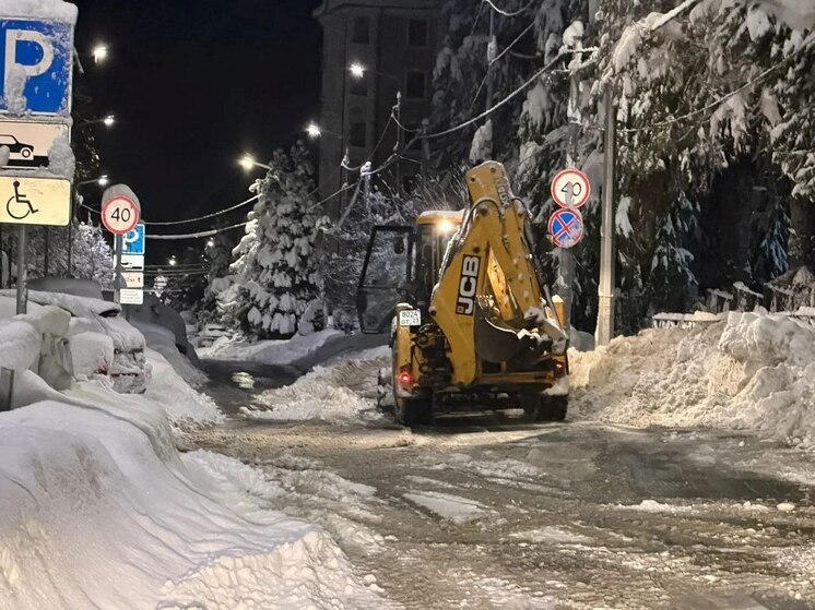 В Сочи к уборке снега привлекли почти 200 единиц спецтехники