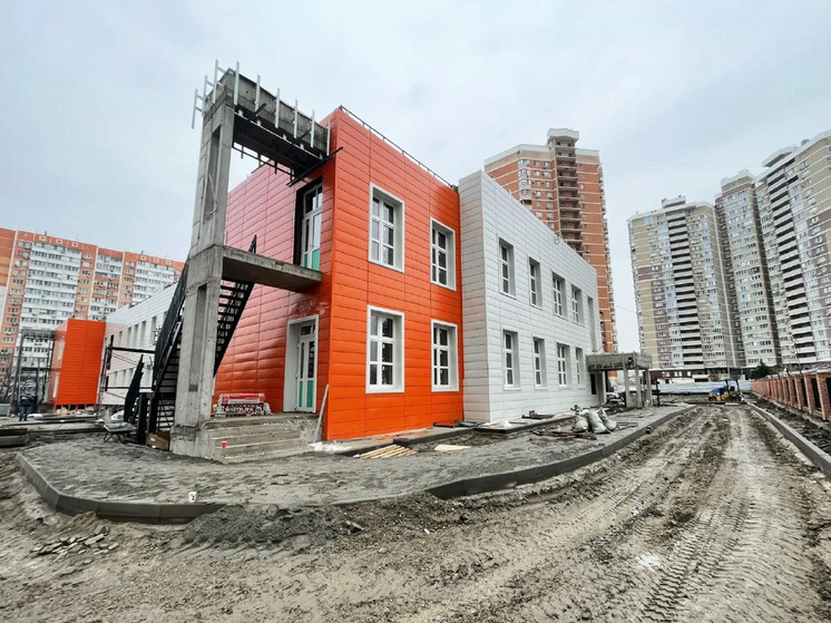 Готовность нового детсада на улице Калинина в Краснодаре достигла 75%