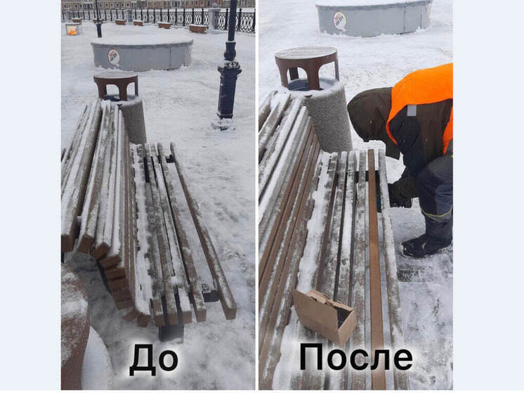 В Йошкар-Оле вандалы по-прежнему неравнодушны к новым скамьям