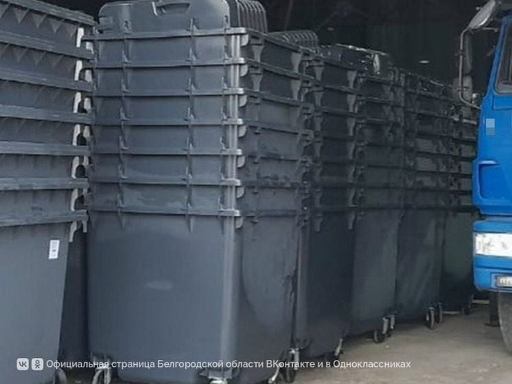 Округам Белгородской области передали более 1100 контейнеров для мусора в 2025 году