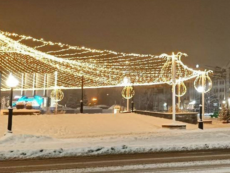 Липчане жалуются на погасшие гирлянды на площади Петра