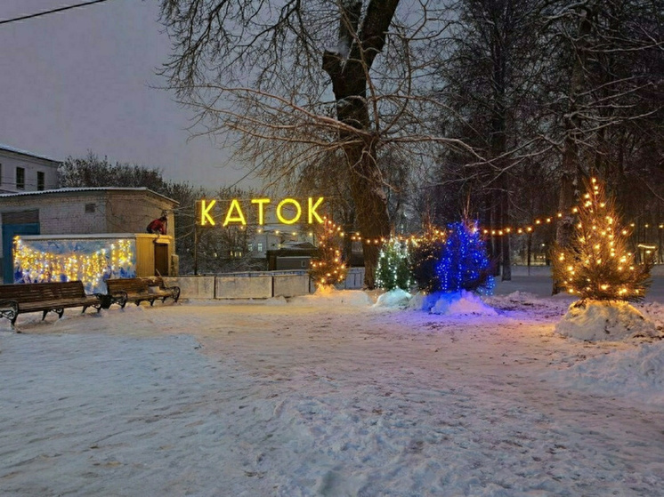В Костроме готов к открытию бесплатный каток в Центральном парке
