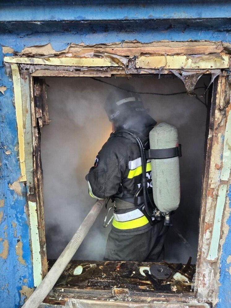 В Геническом округе в результате пожара погиб мужчина