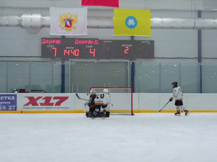 В Калмыкии провели новогодний хоккей