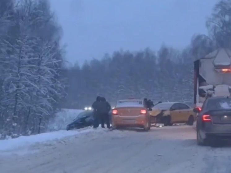 В Дубенском районе столкнулись пять автомобилей