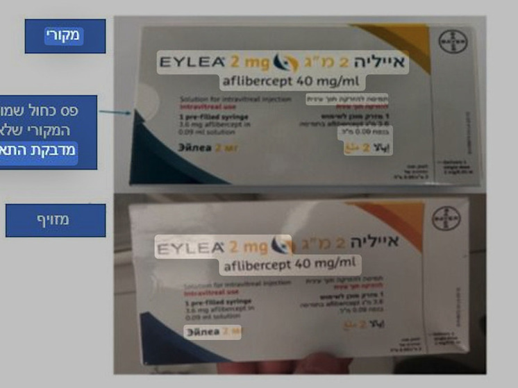 В аптеки Израиля поступили поддельные препараты Eylea
