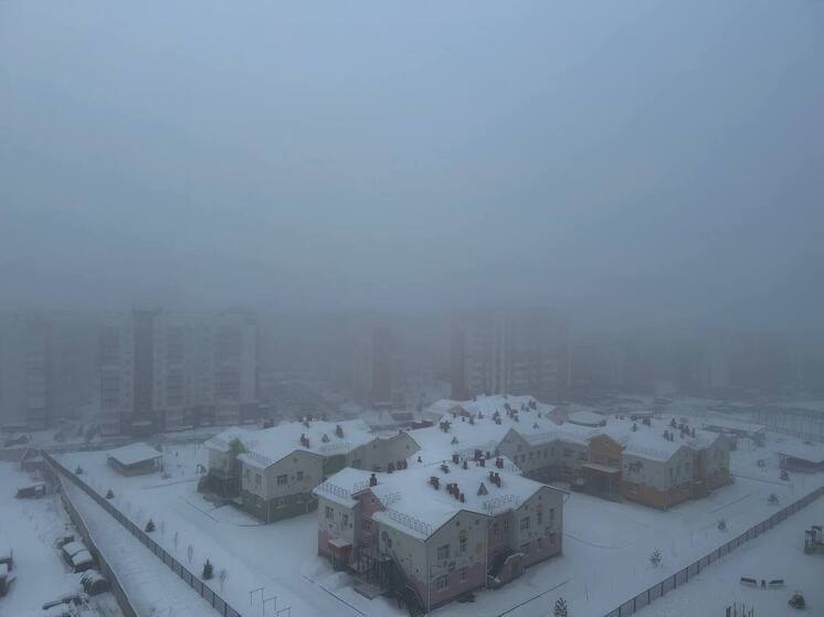 Густой туман окутал Барнаул утром 3 января