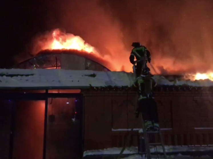 На рынке в Сергиевом Посаде ликвидировали крупный пожар площадью 3000 квадратных метров