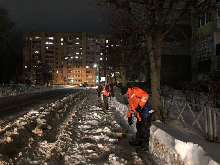 Новогодний трудовой десант: в Тамбове за ночь привели в порядок десятки улиц