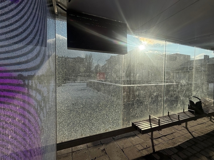 В центре Ростова-на-Дону вандалы разбили новую остановку