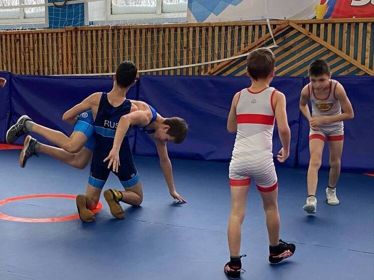 Большеяльчикской школе передали борцовский ковёр