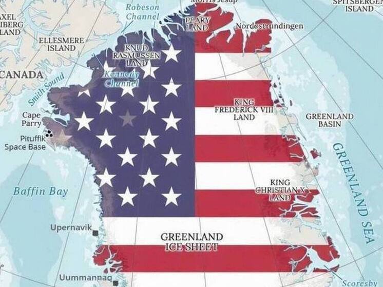 Жена советника Трампа опубликовала карту Гренладии в цветах американского флага