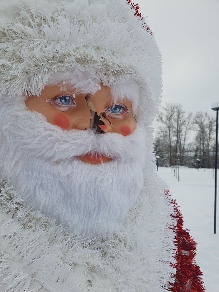 В Тверской области вандалы сломали нос Деду Морозу