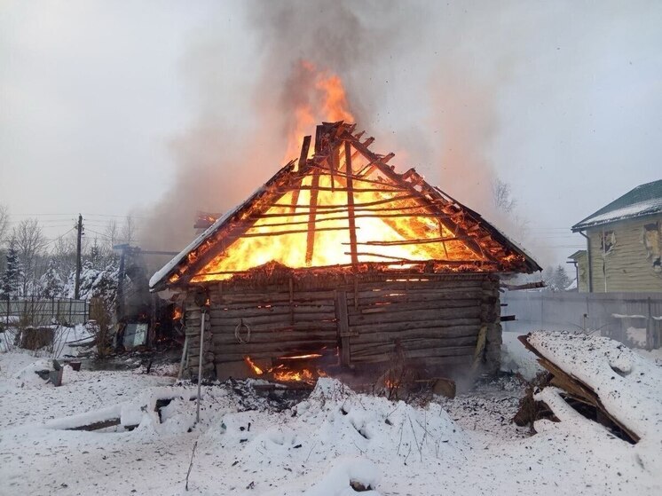 В Карабаново тушили пожар, угрожавший целой улице