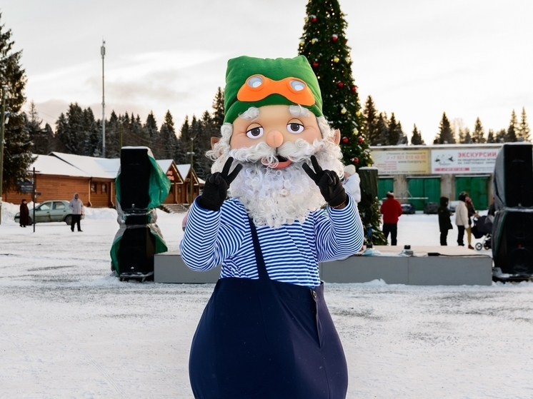 В горном парке Карелии проходит захватывающее фаер-шоу