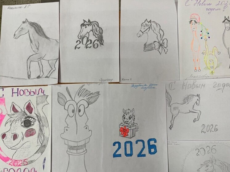 Осужденные архангельской колонии нарисовали символ 2026 года: фото