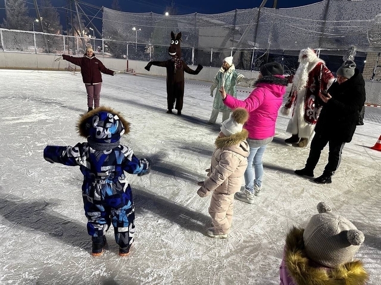 В Коноше открыли зимний каток для семейного отдыха