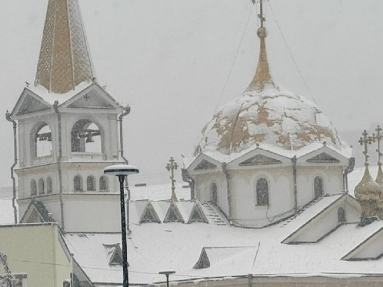 В церкви Саранска верующих встречают ангелы и снегири