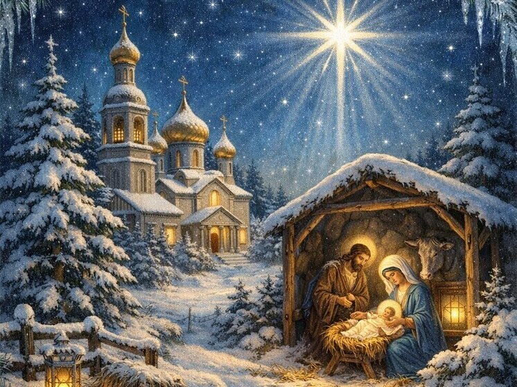 Красивые открытки с Рождественским сочельником 2026: поздравьте родных и близких