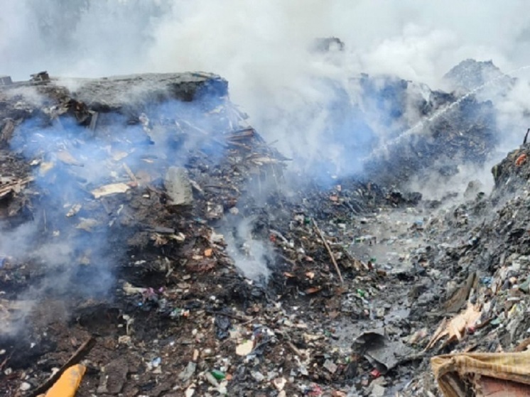 Пожар произошел на мусорном полигоне в Сортавальском районе