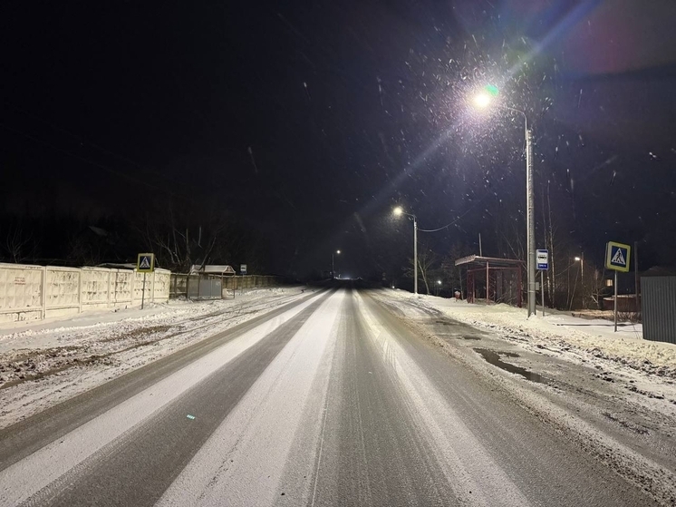 В Собинском районе осветили оживленный участок автомобильной дороги