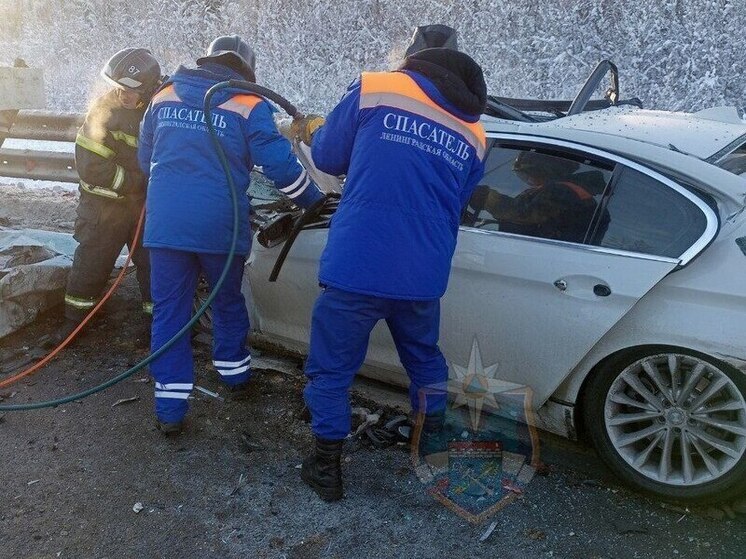 При столкновении шести машин на трассе «Нева» погиб пассажир