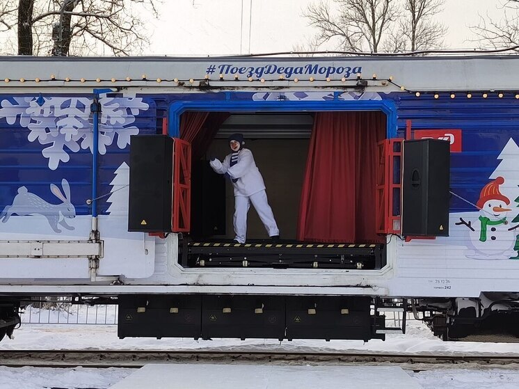 Больше 21 тысячи человек посетили поезд Деда Мороза 6 января в Новом Петергофе