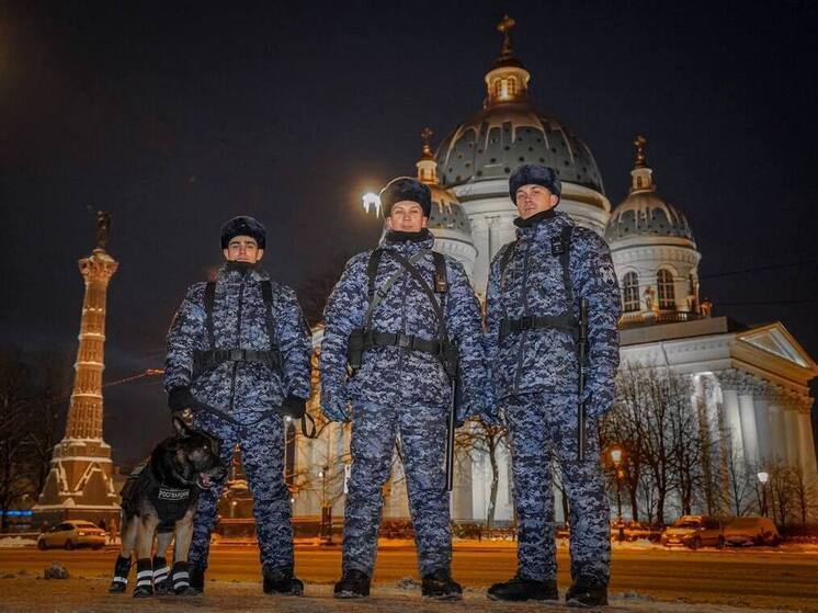 Росгвардия наблюдала за безопасностью в Петербурге в рождественскую ночь