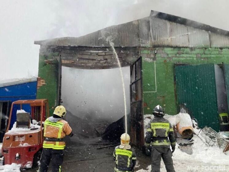 В Кировске загорелся хозяйственный корпус на улице Победы