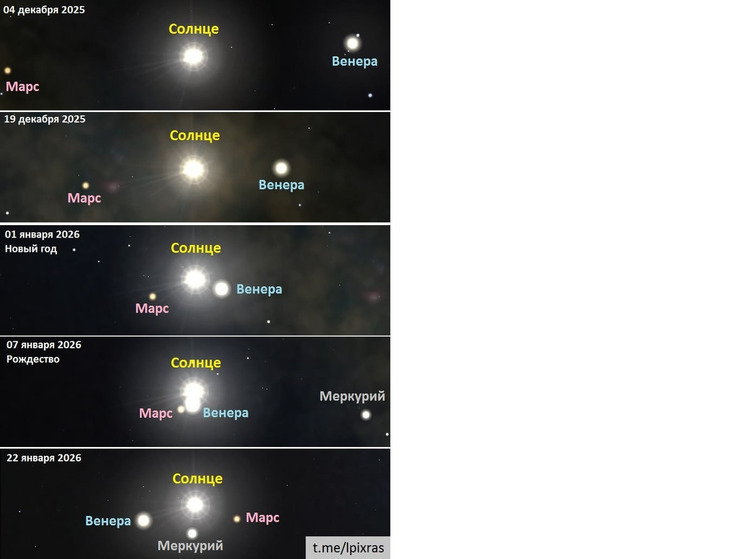 В рождественском небе появилась "Вифлеемская звезда"