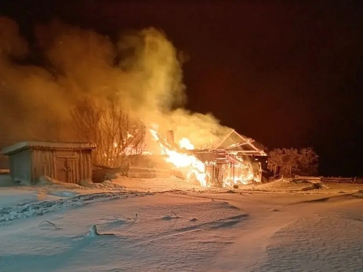 Пламя до последнего уголька уничтожило жилой дом в деревне Снопа