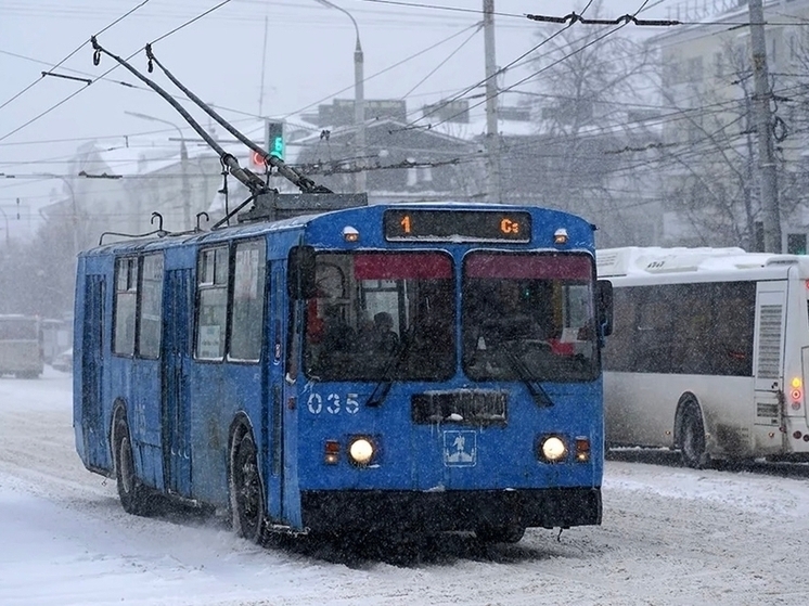 В Орле из-за обледенения контактной сети временно приостановлено движение троллейбусов