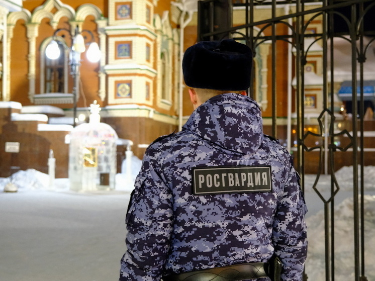 Сотрудники Росгвардии обеспечили охрану общественного порядка во время празднования Рождества Христова в Марий Эл
