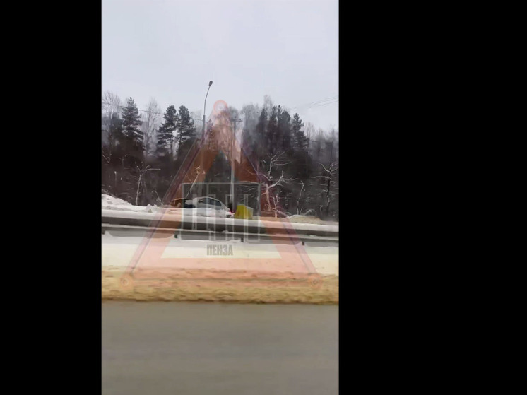 В Пензе с дороги вылетела легковушка