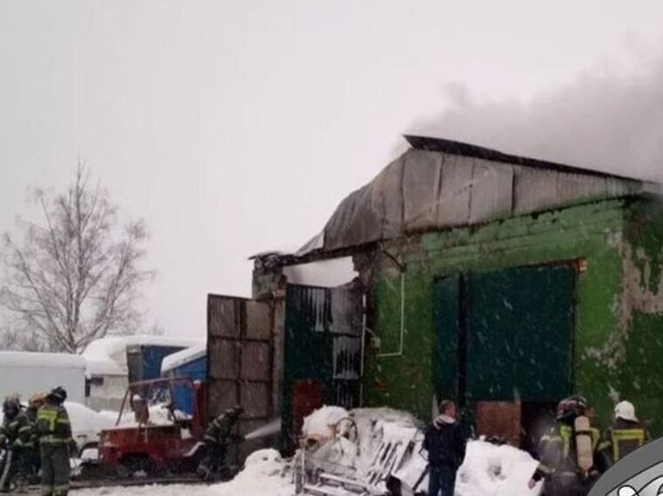 Пожар в ангаре в Кировске повредил три автомобиля