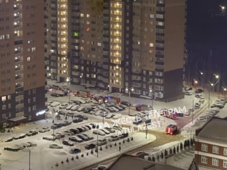 У дома на Конструктора Грязева в Туле заметили пять пожарных расчетов