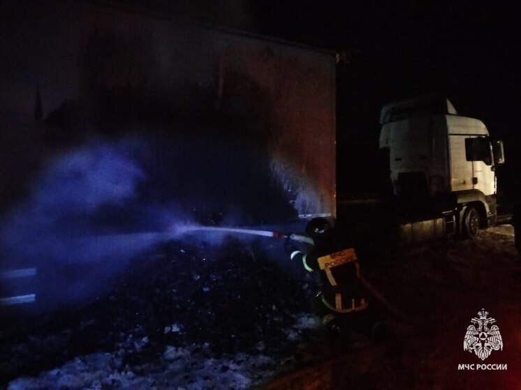 На трассе М-4 в Тульской области ликвидировано возгорание в грузовике