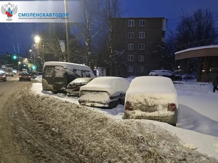 Смоленскавтодор просит воздержаться от парковки на улицах города, чтобы не мешать уборке