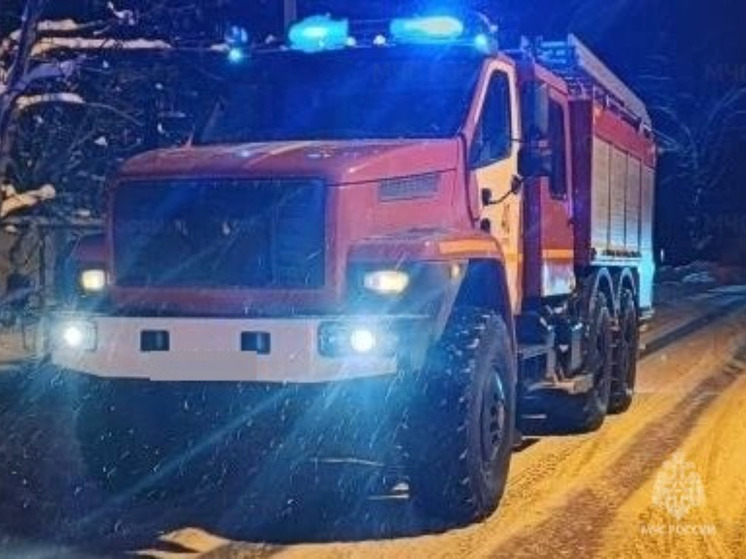 Восемь пожарных под Тарусой тушили баню