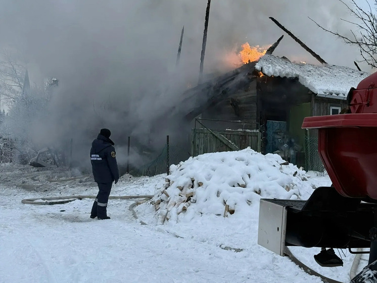 Неосторожность с печкой привела к пожару в деревне Харламово Пестовского округа