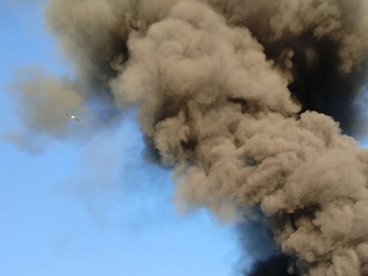 В Подпорожском районе Ленобласти тушат пожар в здании кафе