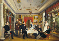 В ХVIII веке среди представителей высшего света Российской империи установилась традиция: перед Рождеством, а также после наступления этого великого праздника - на Святки, приглашать друг друга на так называемый банкет-чай