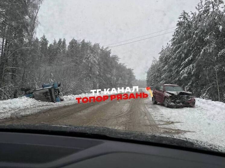 На трассе Рязань — Спасск-Рязанский столкнулись BMW и трактор