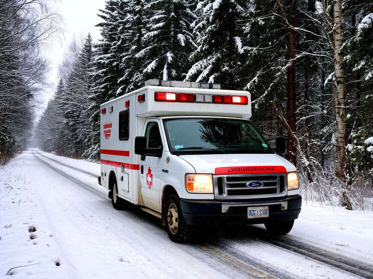 Костромская солидарность: случайные прохожие вызволили из снежного затора карету «скорой помощи»