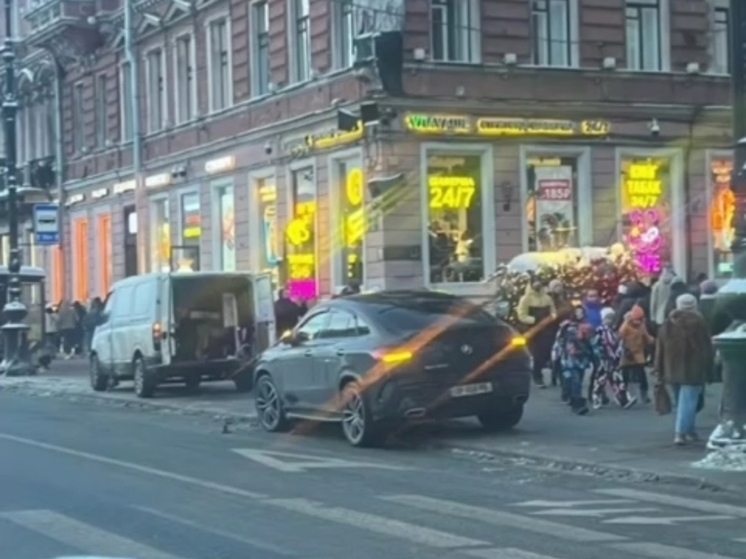 В Петербурге задержали водителя за парковку на тротуаре в центре города