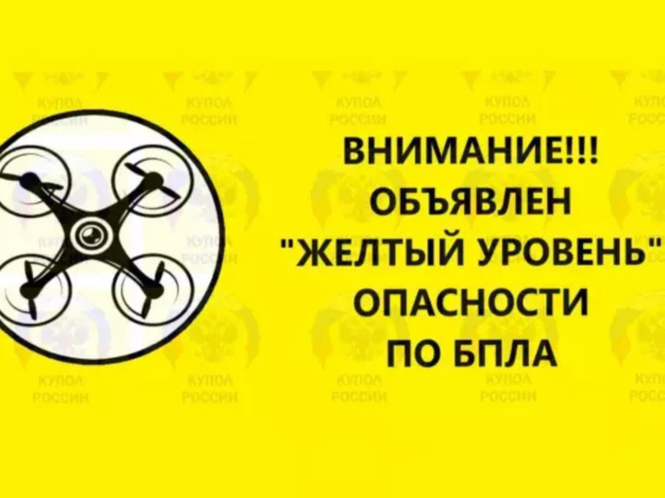 В Ростовской области вечером 11 января объявили желтый уровень опасности из-за беспилотников