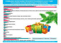 Самыми нелепыми приобретениями в 2025 году россияне сочли бабочек и телескопы