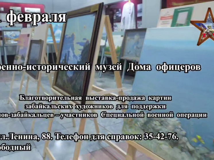 Благотворительная выставка-продажа картин забайкальских художников проходит в Чите